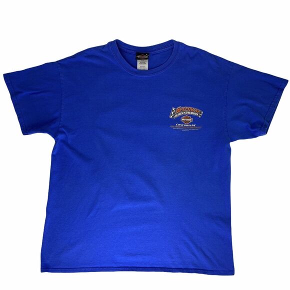 Harley Davidson T Shirt Sz L Racing Side Of Charlotte Concord NC Motorcycle Car - Picture 5 of 12